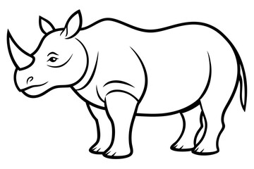 Minimalist Rhino Vector