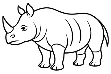 Minimalist Rhino Vector