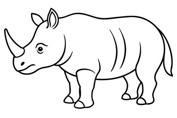 Minimalist Rhino Vector
