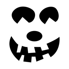 Pumpkin face. Halloween scary face vector