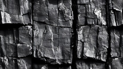 Close-up view of charred wood's intricate cracked texture.