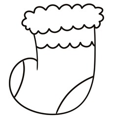 Sock Christmas drawing simple line