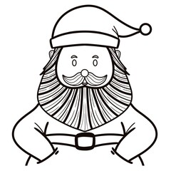cartoon Santa Claus drawing
