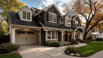 Naklejka premium Modern Farmhouse Exterior