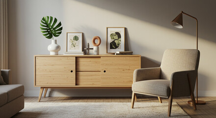 modern living room with furniture