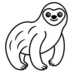 Obraz premium Minimalist Sloth Outline
