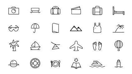 travel and tourism set of web icons in line style  (1).eps
