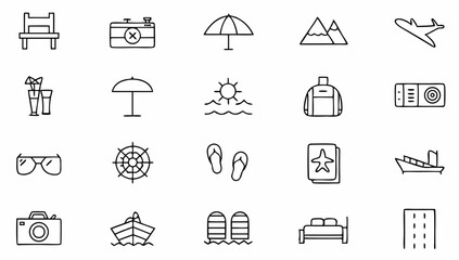 travel and tourism set of web icons in line style  (2).eps