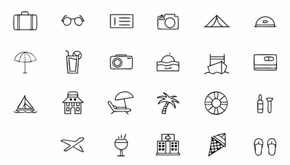 travel and tourism set of web icons in line style  (3).eps