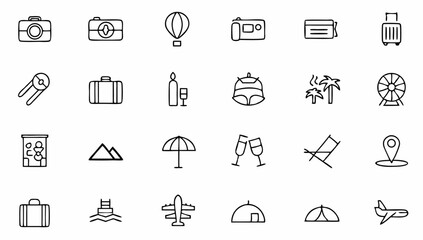 travel and tourism set of web icons in line style  (6).eps
