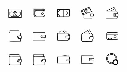 wallet set of web icons in line style  a collectio (1).eps