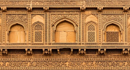 Mughal Kundan Style Jewel Patterns Silk Base Traditional Indian Ornament Design