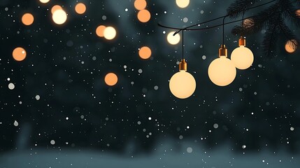 Snowy Night Lights Decor