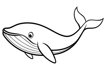 Minimalist Whale Vector
