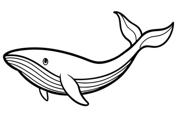 Minimalist Whale Vector