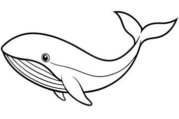 Minimalist Whale Vector