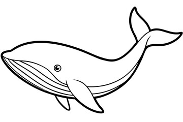 Minimalist Whale Vector