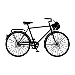 Vintage bicycle vector illustration on white background