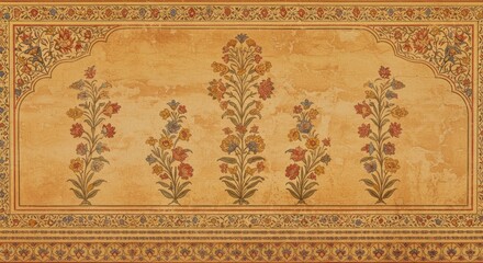 Aged Patina Soft Mughal Fresco Wall Texture Traditional Indian Interior Design