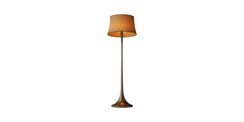 Elegant Floor Lamp With Beige Shade. Modern Home Lighting And Interior Design Element Isolated On Transparent Background