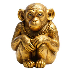 Golden Monkey Statue Exquisite Brass Figurine for Home Decor
