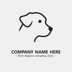 Dog illustration black and white for logo company vector image
