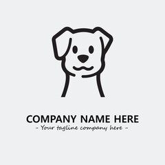 Dog illustration black and white for logo company vector image