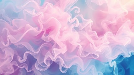 Fototapeta premium Pastel Pink and Blue Tulle Fabric Texture Swirls Elegant Soft Background Design