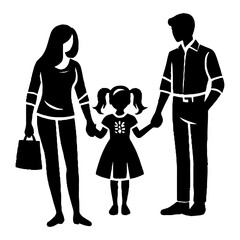 silhouette of a family