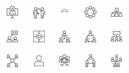 workshop set of web icons in line style  business .eps