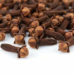Close-up of dried cloves, showcasing texture and detail.