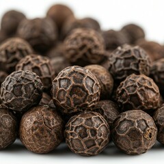 Close-up of black peppercorns