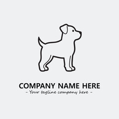 Dog illustration black and white for logo company vector image
