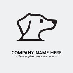 Dog illustration black and white for logo company vector image
