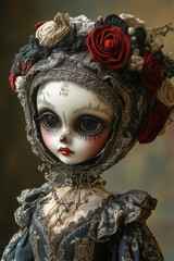 Stitched up gothic style doll	