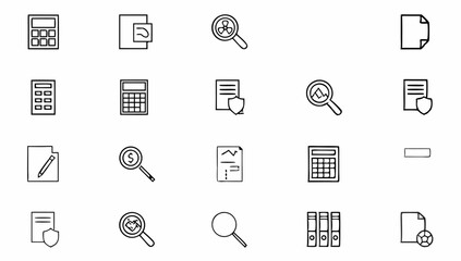 accounting icon set with editable stroke  accounti (1).eps