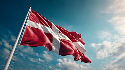 Danish flag waving (1)