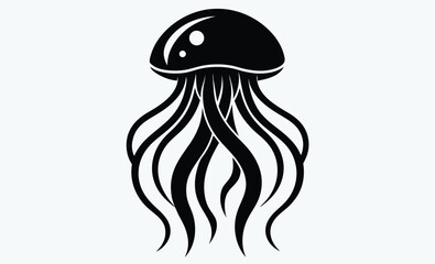 JStunning Jellyfish Vector Silhouettes, Captivating Jellyfish Silhouette Vectors, Premium Jellyfish Vector Designs, Beautiful Jellyfish Silhouette Art, High-Quality Vector Silhouettes, Artistic Jellyf