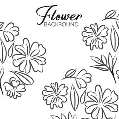 Elegant Black and White Flower Background Design for Invitations