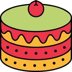 A delicious chocolate birthday cake with cherries and sweet cream is a piece of cake for any celebration