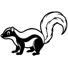 Modern Skunk Outline Design