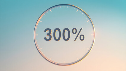 300% Increase Growth, Progress, and Success Visualization