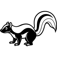 Modern Skunk Outline Design