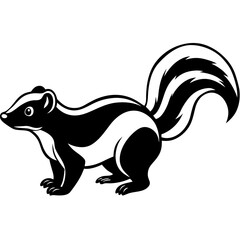 Modern Skunk Outline Design