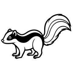 Modern Skunk Outline Design