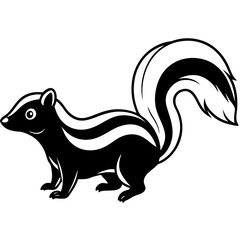 Modern Skunk Outline Design