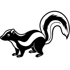 Modern Skunk Outline Design
