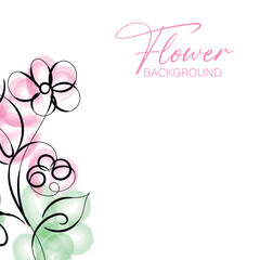 Elegant Watercolor Flower Background Design for Invitations