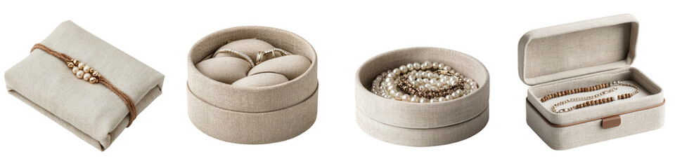Elegant jewelry display and storage boxes