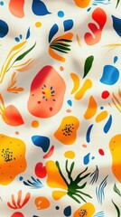 Stunning pattern of colorful flowers creating a vibrant and beautiful floral design composition